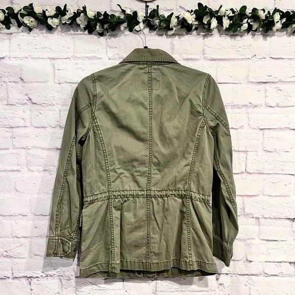 Madewell Fleet Utility Jacket Size XS Green Full Zipper Adjustable Waist - Picture 3 of 13